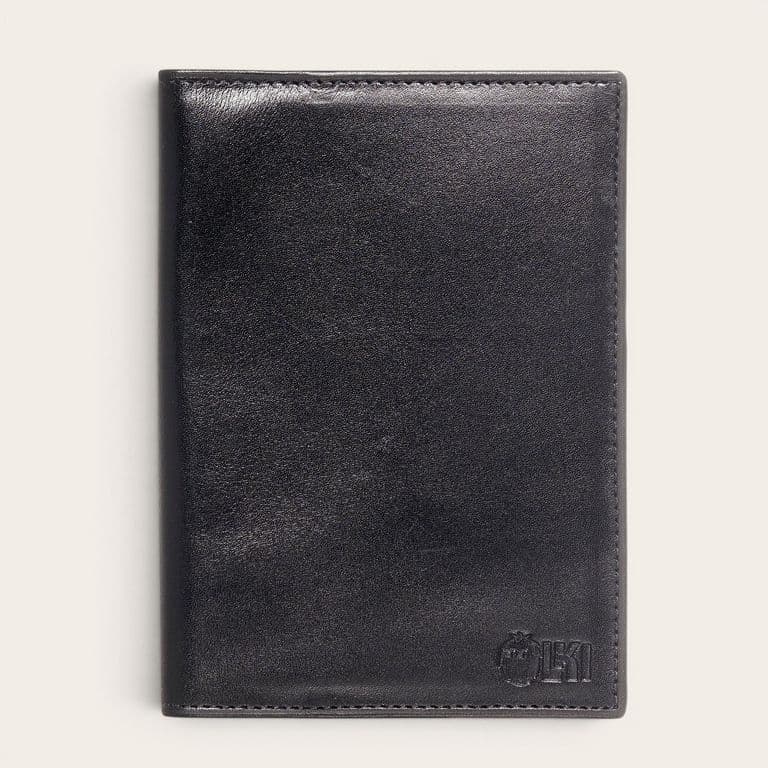 Porta Pasaporte / Funda de Cuero Colorado - Negro Negro TALLA UNICA