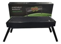 Parrilla Carbon Movil 60cm Acero Inox Plegable Fiestas