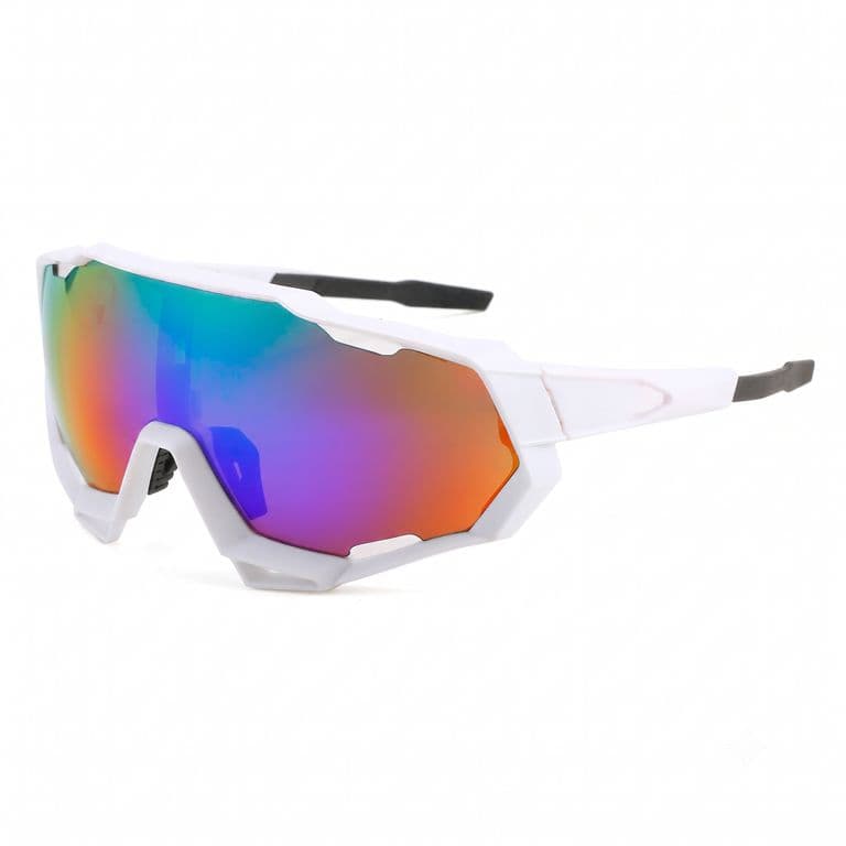 Lentes de Sol Ciclismo B-098 UV400 Marco TR90 Lente Escudo Unisex Blanco TALLA UNICA