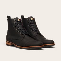 Botin de Cuero Cordones Hombre Osorno - Negro Negro 39