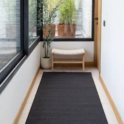 Alfombra Dakar Pasillera Entrada Sisal Negro 90x230