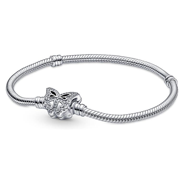 Brazalete Moments Cadena De Serpiente Cierre Mariposa Mujer 21