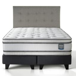 Cama Europea Majesty Super King 200X200 Cm + Respaldo Design Gris SUPER KING