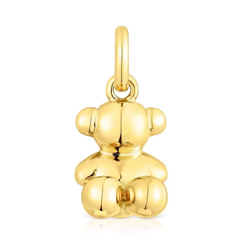 Colgante Oso Pequeno Con Bano De Oro 18 Kt Sobre Plata Bold Bear