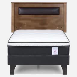 Cama Europea New Style 6 1.5 Plazas x 2.00 mt + Respaldo Ferrara Taffy