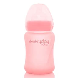 Mamadera De Vidrio Con Recubrimiento De Silicona Healthy 150ml Rosado
