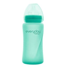 Mamadera De Vidrio Con Recubrimiento De Silicona Healthy 240ml Verde