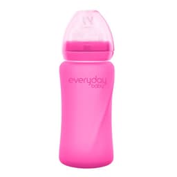 Mamadera De Vidrio Termosensible 240ml Rosado