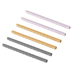 Pack De 6 Bombillas De Silicona Lavanda, Amarillo Y Gris
