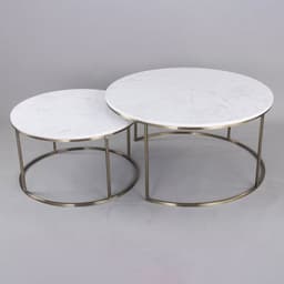 Set Mesas 90 Cm Diametro Bronce