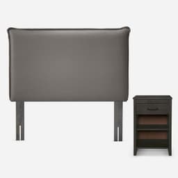Set Muebles Maurice 1.5 Plazas Gris