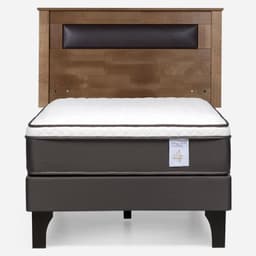 Cama Europea New Style 4 Plus Plus 1 Plaza x 2.00 mt + Respaldo Ferrara Taffy