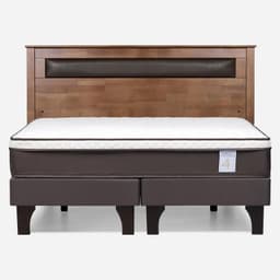 Cama Europea New Style 4 Plus Plus King x 2.00 mt Base Dividida + Respaldo Ferrara Taffy