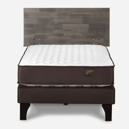 Cama Europea New Ergo T 1 Plaza x 2.00 mt + Respaldo Tabor Grafito