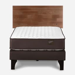 Cama Europea New Ergo T 1 Plaza x 2.00 mt + Respaldo Tabor Caramelo