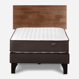 Cama Europea New Ergo T 1.5 Plazas x 2.00 mt + Respaldo Tabor Caramelo