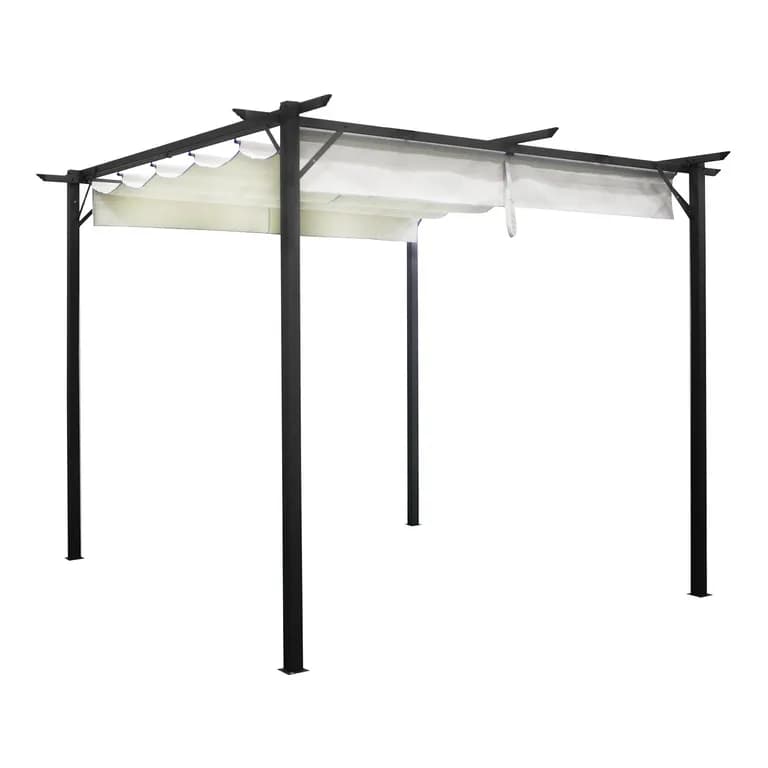 Pergola Tela Retractil 3x3 Mts Marfil