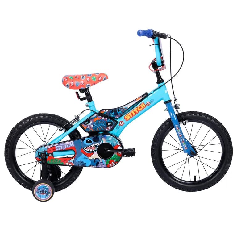 Bicicleta Infantil Unisex Stitch Aro 16 Azul