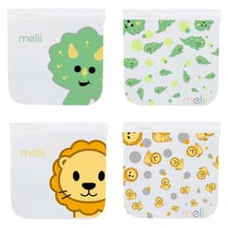 Pack de 4 Bolsas Reutilizables Snacks Dino-Leon