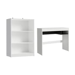 Escritorio + Estante Rubi Blanco