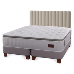 Cama Europea Heritage King x 2.00mt Base Dividida + Respaldo Tubular
