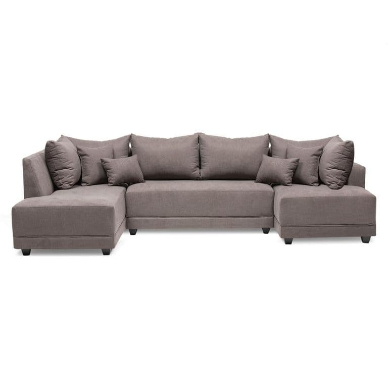 Sofa Seccional Doble Chaise Gris