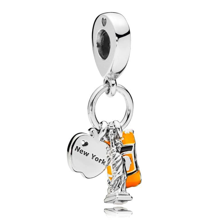 Charm Colgante En Plata Destacados De Nueva York Mujer