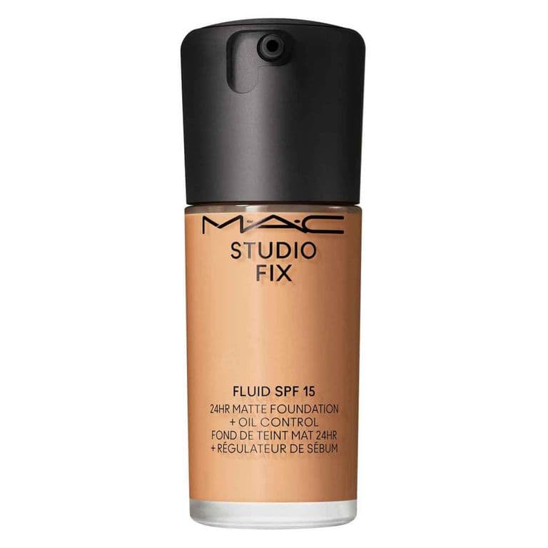 Base de maquillaje MAC Studio Fix Fluid SPF 15 24HR Matte Foundation Cosmetics Nc37