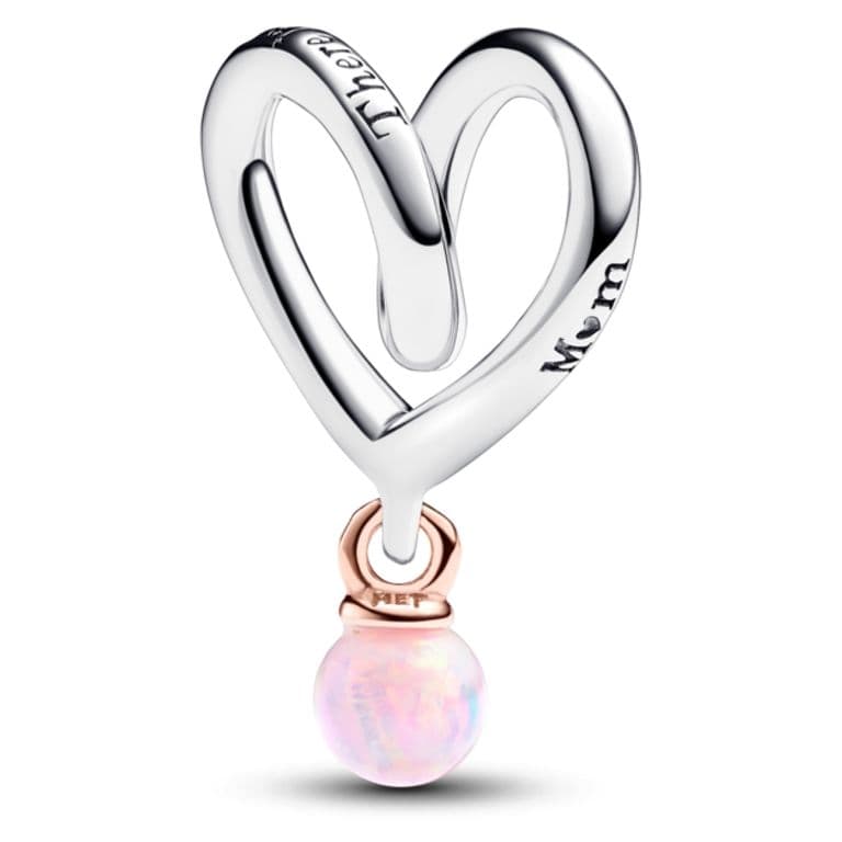 Charm Corazon Envuelto En Dos Tonos Mujer