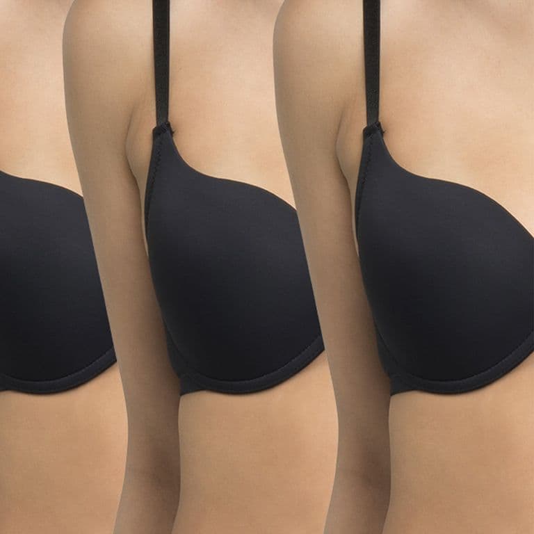 Pack De 3 Sostenes Copa B Mujer Negro 32B