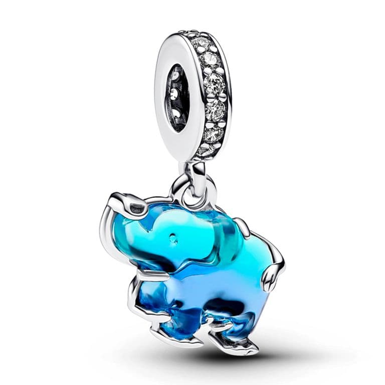 Charm Cristal De Murano Elefante Mujer