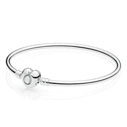 Pulsera Moments Rigida Plata Con Broche Corazon Mujer 17
