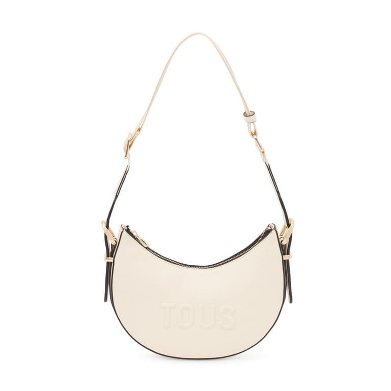 Bolso De Hombro Mediano Beige Brenda