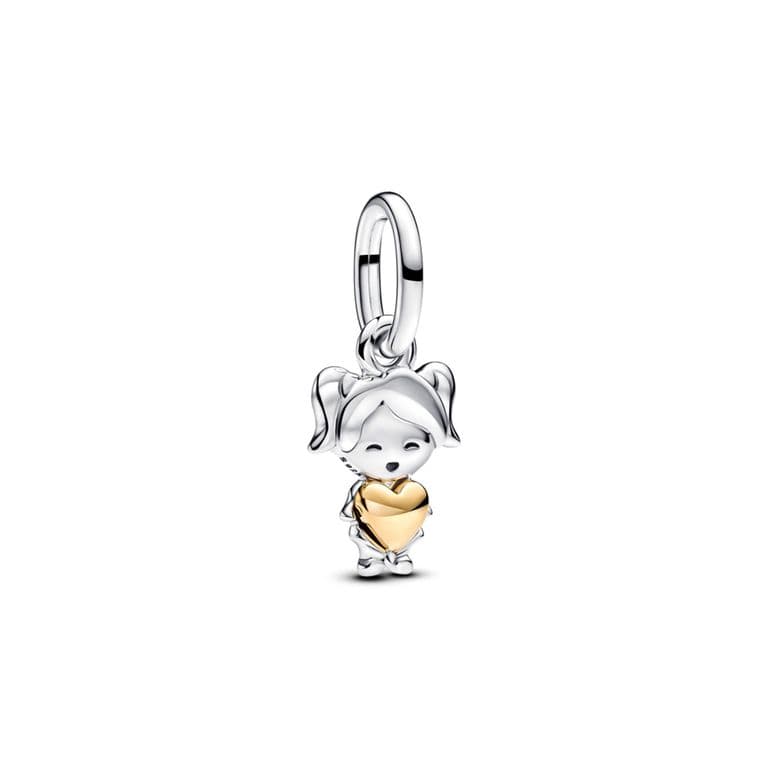 Charm Colgante Chica Feliz Mujer