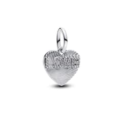 Charm Grabable Corazon Amor De Plata Mujer