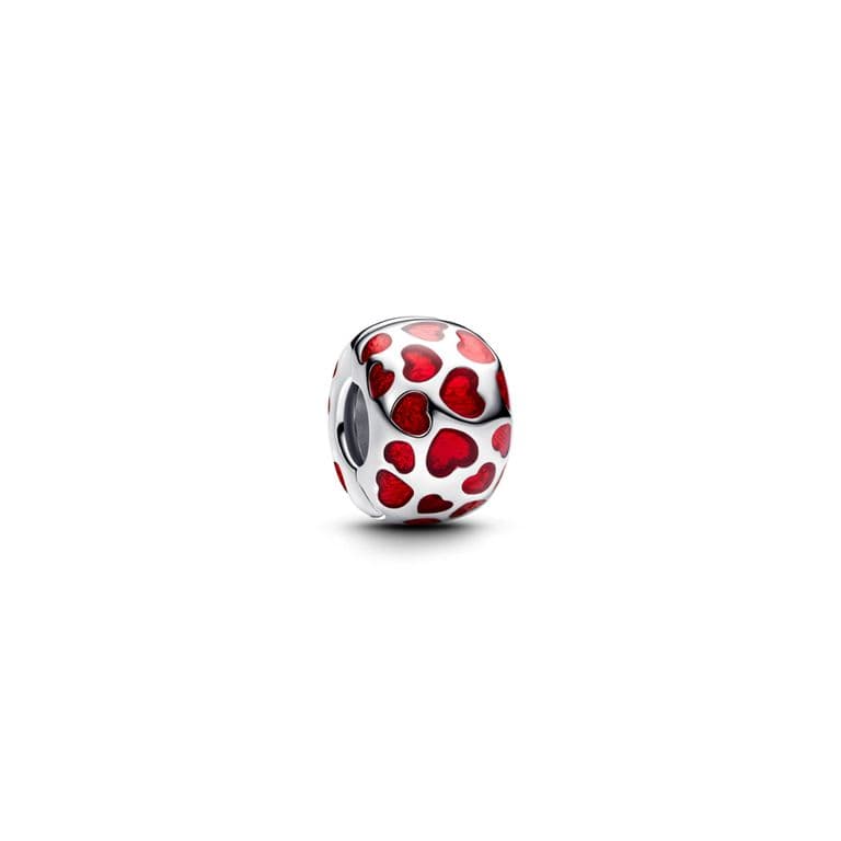 Charm de Clip Redondo Corazones Mujer