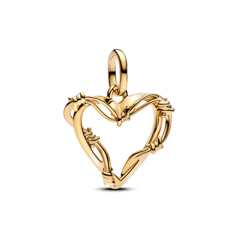 Charm Medallon Corazon Alambre Mujer
