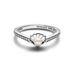 Anillo Perla Princesa Ariel Mujer Blanco 50