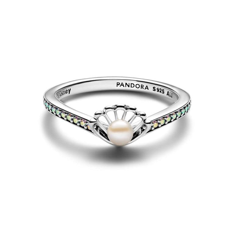 Anillo Perla Princesa Ariel Mujer Blanco 50