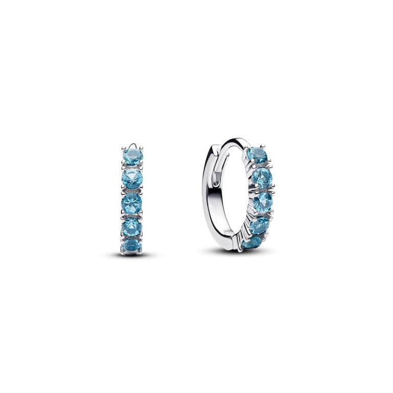 Aretes Abrazo Azul Claro Mujer