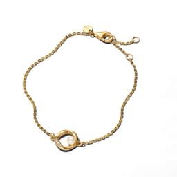 Brazalete Circulo Pave y Perla Mujer BLANCO 18