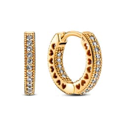 Aros Corazon En Pave Mujer