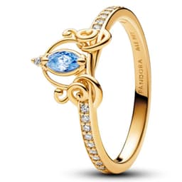 Anillo Carroza De La Cenicienta De Disney Mujer Dorado 50