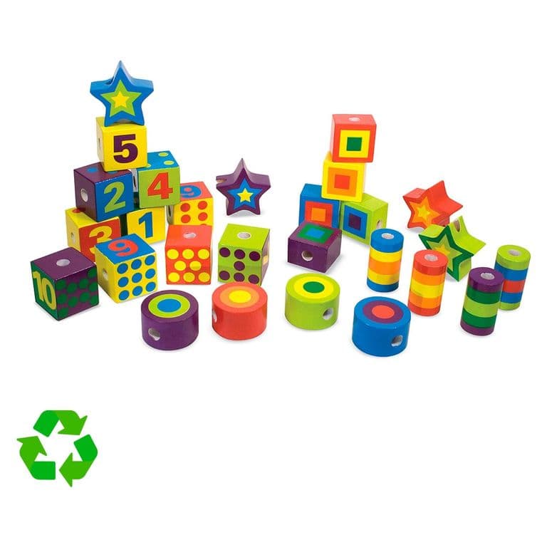 Juego De Encaje De Madera Con Cordones