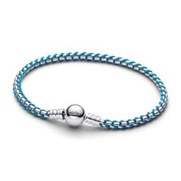 Brazalete Cadena Caja Cordon Azul Mujer 16