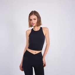 Peto Deportivo Collar Bra Mujer Negro S