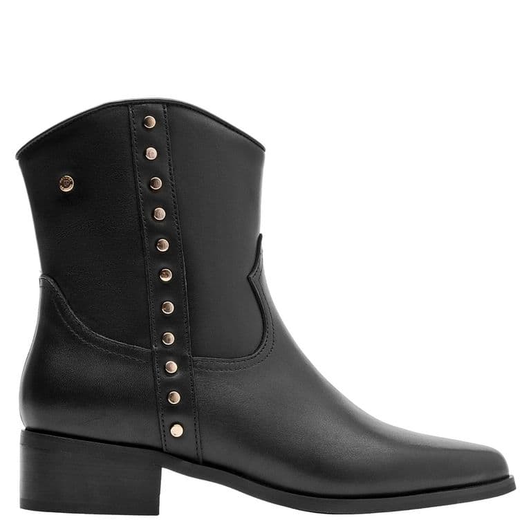 Botin Mujer Cuero Negro 35 CL