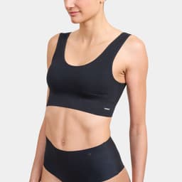 Peto Seamless Rib Padding Removible Mujer Negro S