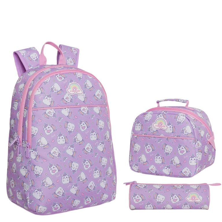Pack Cool 3X1 Infantil Escolar Violeta