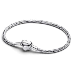 Brazalete Cadena de Serpiente Faceta Plateado Mujer 16